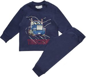 Fun2Wear - Kinder - Pyjama Truckin - Marineblau - Größe 104