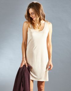 Seiden-Unterkleid mit breiten Trägern Kokon Zwo - 100% Seide - Farbe Natur, Größe Extra Extra Large
