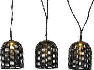 LED Solar Lichterkette Lampenschirme 2,7m Kunststoff Warmweiß