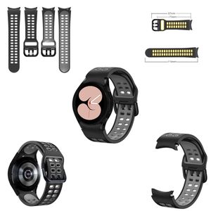 Für Samsung Galaxy Watch 5 / 40mm / 44mm Uhr Kunststoff / Silikon Armband Ersatz Arm Band Schwarz / Grau
