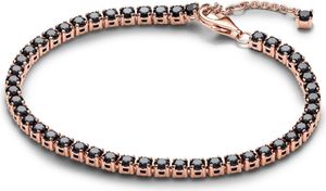 Pandora 581469C02 Tennisarmband Damen Kristalle Schwarz Roségold 16 cm