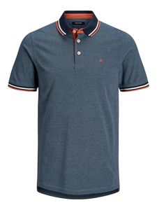 Pánské polo triko Slim Fit JJEPAULOS 12136668 Denim Blue, L