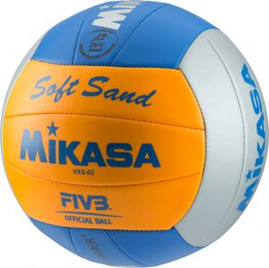 MIKASA Beach-Volleyb. Soft Sand VXS-2 GRAU/ORANGE/BLAU 5