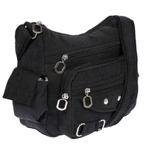 Christian Wippermann Damenhandtasche Schultertasche Tasche Umhängetasche Canvas Shopper Crossover Bag Schwarz Christian Wippermann Damenhandtasche Schultertasche Tasche Umhängetasche Canvas Shopper Crossover Bag Schwarz