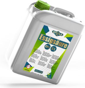 5L Essigsäure 25%  - Der sanfte Allrounder für Ihren Haushalt! | 5L Essigsäure 25% Lebensmittelqualität  Europe