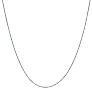 Schlangenkette 925 Sterlingsilber Rhodiniert Massiv Damen Herren 1mm 60 cm