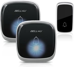 Bell4U Türklingel - Kabellose Funkklingel - Keine Batterie Benötigt - 2 Empfänger