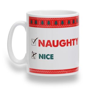 Christmas Shop Tasse mit weihnachtlichem Motiv RW3750 (Einheitsgröße) (Naughty / Nice)