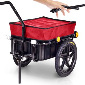 SAMAX nákladný príves / príves na bicykel pre 60 kg / 70 litrov v červenej farbe