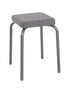 Haku Stapelhocker  (Menge 8 Stück) , Sitzfläche aus Textilgewebe in grau, gepolstert, 44147