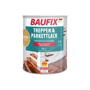 BAUFIX Treppen & Parkettlack farblos seidenmatt, 1 Liter, Holzpflege