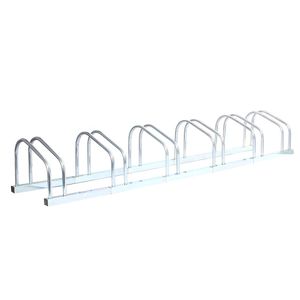 Toboli Fahrradständer für 6 Fahrräder 168x32x26,5cm aus verzinktem Stahl für drinnen und draußen geeignet für Boden- und Wandmontage Reihenparker Fahrradbügel