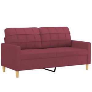 vidaXL 2-Sitzer-Sofa Weinrot 140 cm Stoff