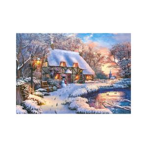 Puzzle Castorland - Zimná chata, 500 dielikov