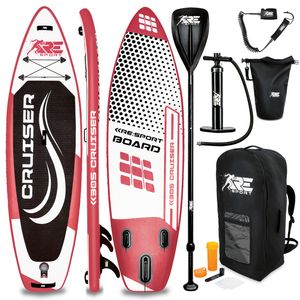 RE:SPORT® SUP Board 305cm Rot aufblasbar Stand Up Paddle Set Surfboard Paddling Premium