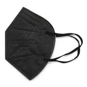 10 x FFP2 Masken in stylischem Schwarz Atemschutzmasken | Mundschutzmaske 5-lagig | bunt hell- schwarz Maske ce
