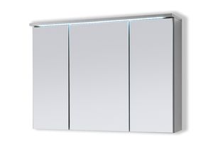 AILEENSTORE Spiegelschrank Badmöbel mit Beleuchtung DUO 100 cm LED GRAU