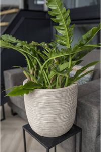 Capi Blumentopf Waste Rib 43x41 cm Terrazzo Beige