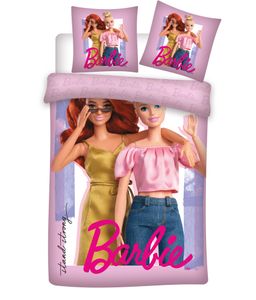 Barbie Dievčatá Mattel Detská posteľná súprava 135x200 80x80 Bavlna Fialová Ružová NOVINKA