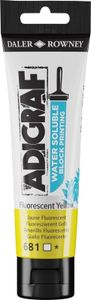 Daler Rowney Adigraf Block Printing Water Soluble Colour Farba do linorytu Fluorescent Yellow 59 ml