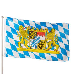 PHENO FLAGS Recycelte Premium Bayern Flagge 90 x 150 cm Bayrische Fahne 2 Ösen