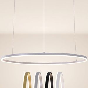 s.luce Ring 120 LED Pendelleuchte 5m Abhängung Schwarz Rund