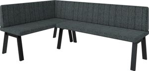 Eckbank Akiko Metal A - Eckbankgruppe für Ihrem Esszimmer, Küche modern, Sitzecke, Essecke. Perfekt für Küche, Büro und Rezeption. Solide und Starke Verarbeitung. (128x196-Links-Inari96)