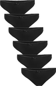 Fabio Farini - 6 Stück Damen Unterhosen - Frauen Tanga Set Unterwäsche mit dezenter Spitze und Schleifchen am Bund