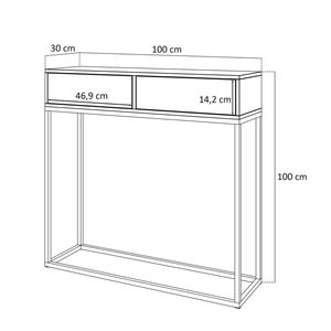 ARCADE II Konsolentisch mit Schubladen Eiche artisan Push Open