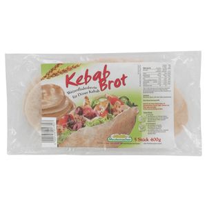 Mestemacher Kebab Brot Weizenfladenbrote für Kebab Döner 400g