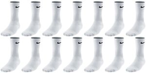 14 Paar Nike Socken Lang Herren Damen - Farbe: 14 Paar weiss - Größe: 38-42