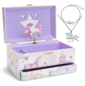 Jewelkeeper - Einhorn-Spieluhr & Schmuckset für kleine Mädchen - 3 Einhorngeschenke für Mädchen
