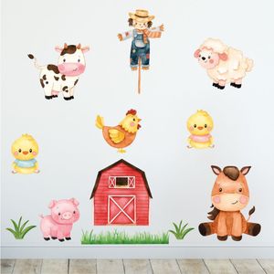 Bauernhof Tiere - Wandtattoo Kinderzimmer Baby Wandaufkleber-Set