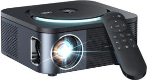XO Projektor Full HD,HDMI,USB, Beamer to home to business von zu Hause ins Geschäft, Für Filme, Spiele und Präsentationen, schwarz