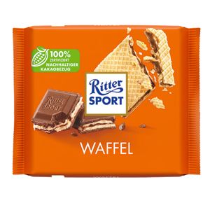 Ritter Sport Waffel mit Reis Flakes und Kakaocremefüllung 100g