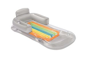 AUSWAHL: Bestway 43028 - Luftmatratze mit Getränkehalter - Lounge Schwimmsessel für Pool - Transparent
