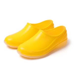 Einfarbige Verschleißfeste Regenstiefel Für Herren Neue Wasserdichte Schuhe,Farbe: Gelb,Größe:43