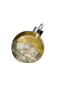 Sompex LED dekoratívna svetelná ozdoba Veľká vianočná guľa s osvetlením zlatá 25 cm