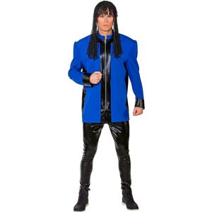 Musiker Kostüm Jacke 80er blau für Herren