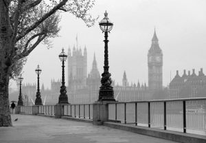 Fototapete London Big Ben Schwarz-weiß