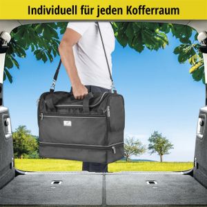 WALSER Carbags Sporttasche für Auto, wasserabweisende Trainingstasche, Fußballtasche 80L - 55x30x45cm schwarz 29984