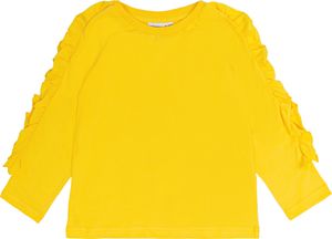 Mädchen-T-Shirt langärmlig Basic  - Gelb - 110