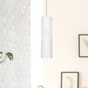 LED Pendelleuchte, GU10, Lampe Für Wohnzimmer Esszimmer Küche, Höhenverstellbar, Farbe: Gips-Weiß, Leuchtmittel: ohne Leuchtmittel