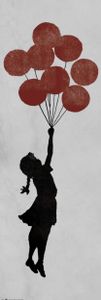 Banksy Poster Girl Floating Türposter 158 x 53 cm