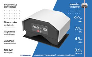 Amfa4000 Pro - Bezsolný změkčovač vody - 20 000 G magnetické změkčovače vody, - 2 kus