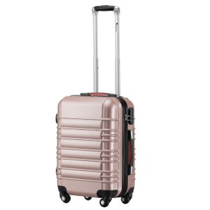 Koffer-Baron® »Hartschalenkoffer Premium Kabinnenkoffer Gr.M Handgepäck ABS, Rosegold«