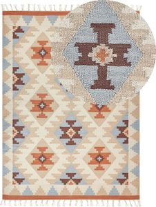 BELIANI Kelim-Teppich Mehrfarbig Baumwolle 200 x 300 cm mit Fransen Geometrischem Muster Handgewebt Zweiseitig Modern Wohnzimmer Schlafzimmer