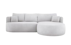 DomoHome - Moderne Ausziehbare Eckcouch FIORE Mit Schlaf-Funktion, Wellenfederung, Verstecktem Stauraum Und 5 Kissen, Ideal Für Elegante Wohnräume RECHTS 284x183x82 cm Memphis 16