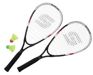Sunflex Speed Badminton II | Badmintonschlägerset Schläger Set Federball Bälle