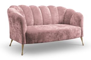 2-Sitzer Sofa Couch ADRIA eureka 2142 golden Muschel 155 x 78 x 83cm